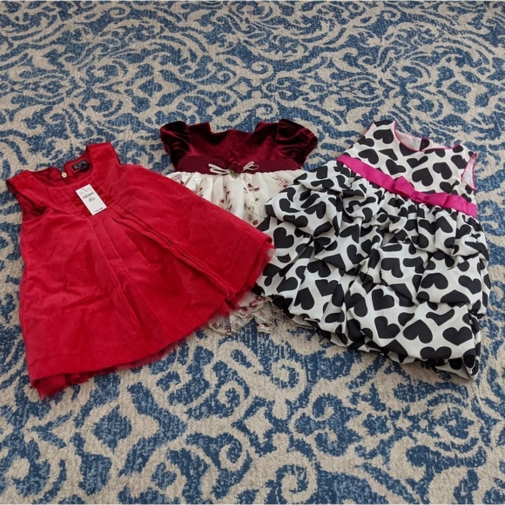 3 Holiday dresses Christmas and Valentine's